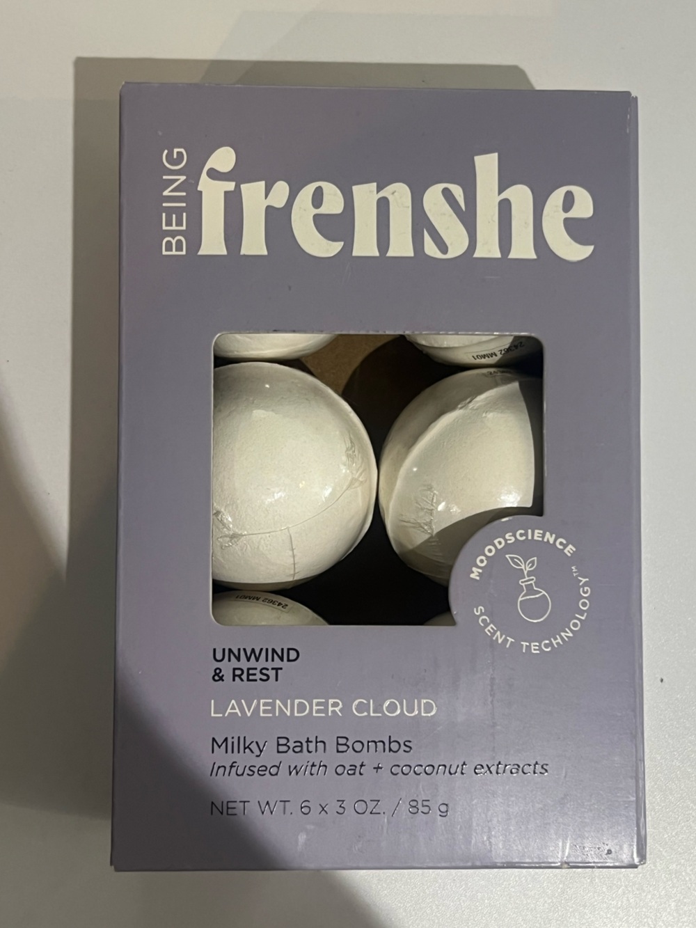 Being Frenshe | Bath Bombs Set of 6 | Lavender Cloud Milky Oat & Coconut - NWT - Picture 3 of 5